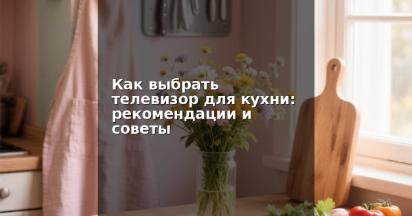 Как выбрать телевизор для кухни: рекомендации и советы