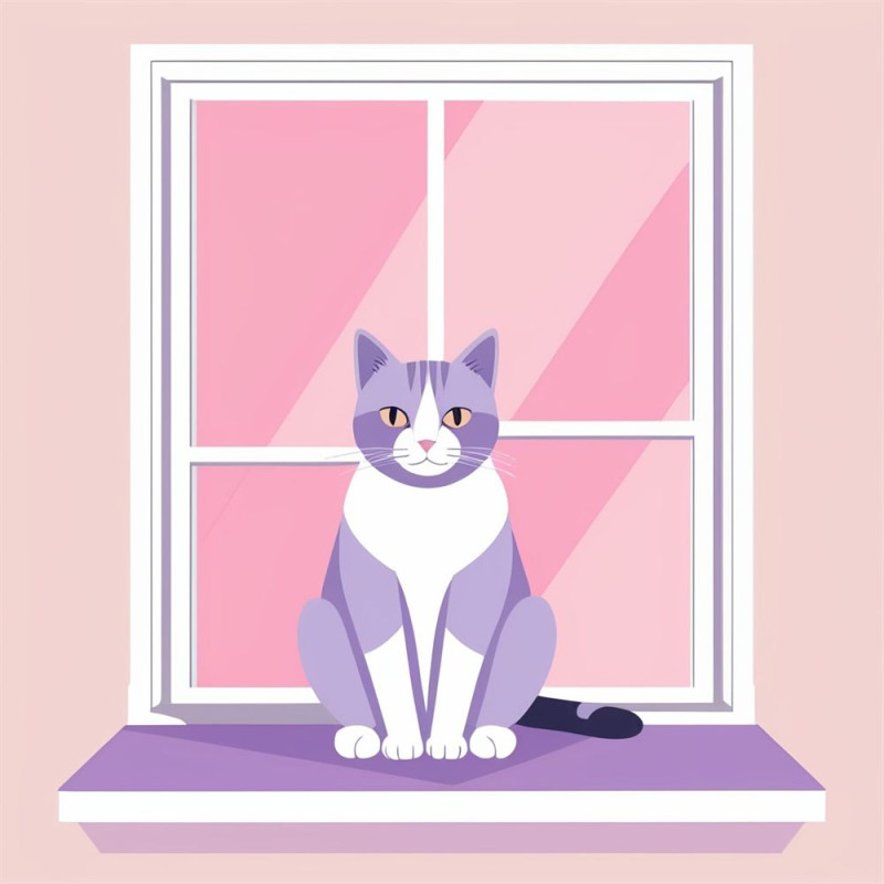 Кот на окне — Даша, 1 месяц